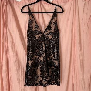 Free People night shimmers mini dress